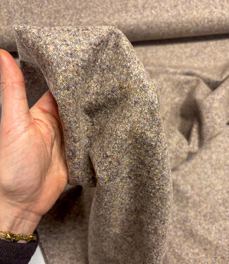 A la Ville Tweed rozig bruin - prachtige wol blend voor oa broeken