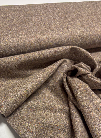 A la Ville Tweed rozig bruin - prachtige wol blend voor oa broeken