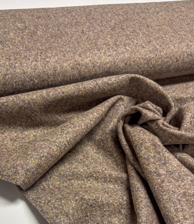A la Ville Tweed rozig bruin - prachtige wol blend voor oa broeken