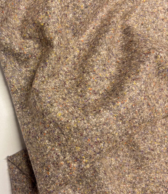 A la Ville Tweed rozig bruin - prachtige wol blend voor oa broeken