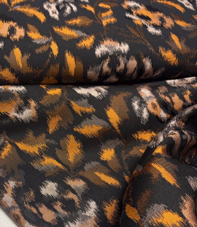 roest blurred flowers - geweven jacquard