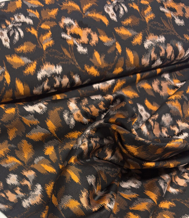 roest blurred flowers - geweven jacquard