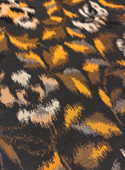 roest blurred flowers - geweven jacquard