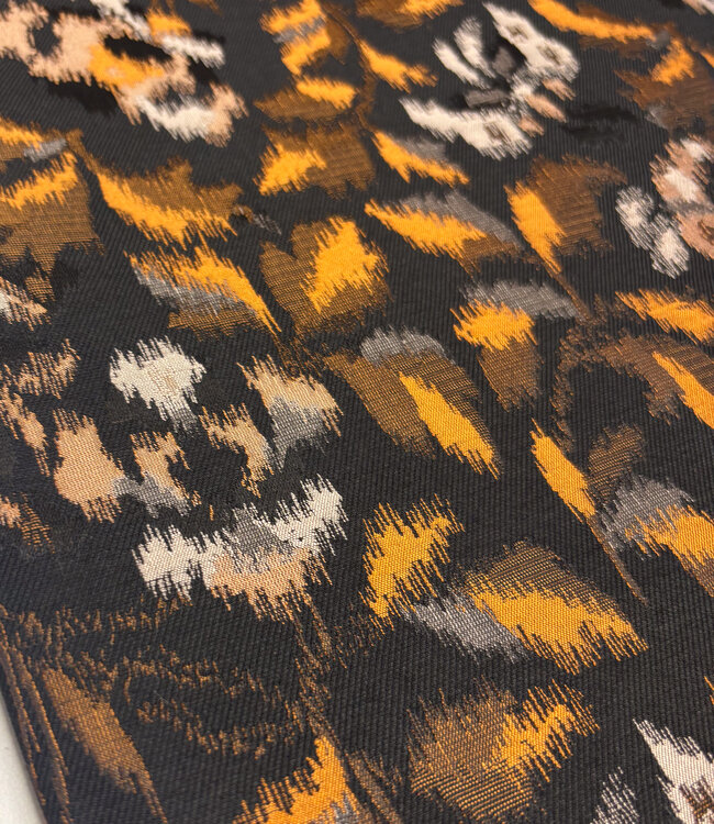 roest blurred flowers - geweven jacquard