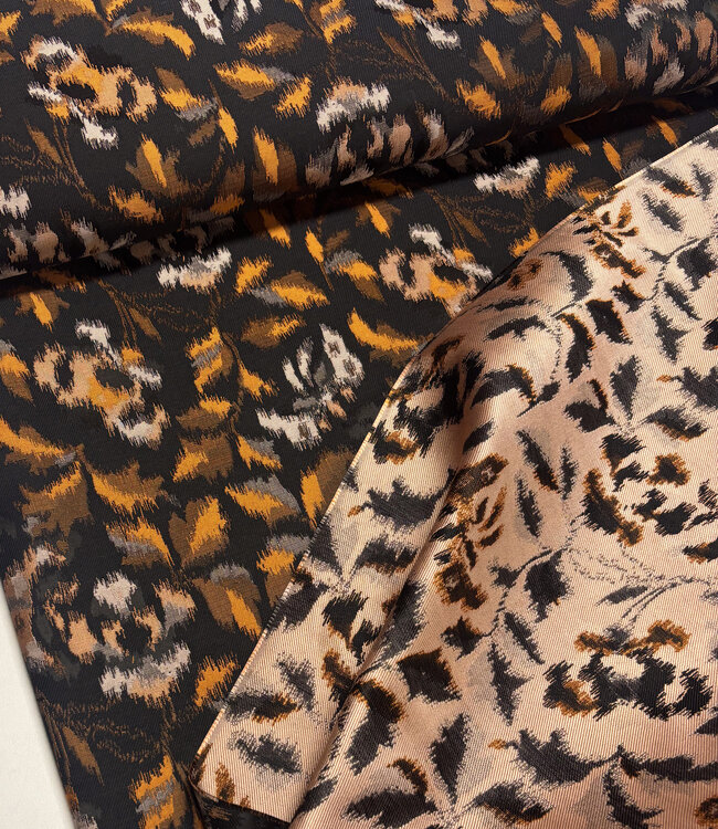 roest blurred flowers - geweven jacquard