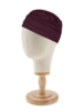 Madeline eggplant fabric package chemo hat + nightcap WITH PATTERN