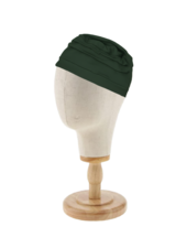 green fabric package Madeline chemo hat + nightcap WITH PATTERN