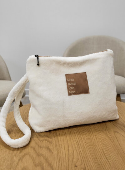 Madeline Lien Pouch - pack of 2 bags - off-white