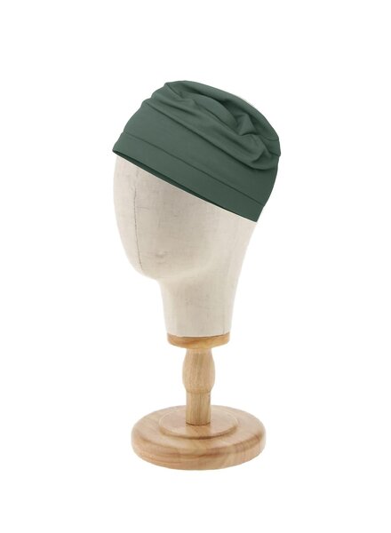 Dark mint fabric package chemo hat WITHOUT PATTERN