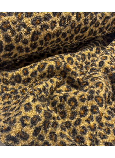 A la Ville leopard - boucle - zachte mantelstof