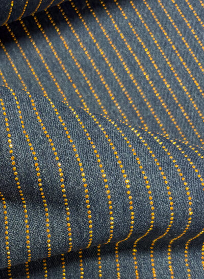 A la Ville Heavy Weight Denim strass goud en exclusief - The Fashion Basement