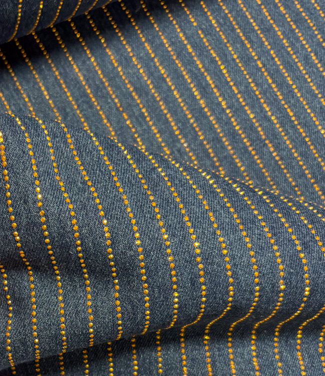 A la Ville Heavy Weight Denim strass goud en exclusief - The Fashion Basement