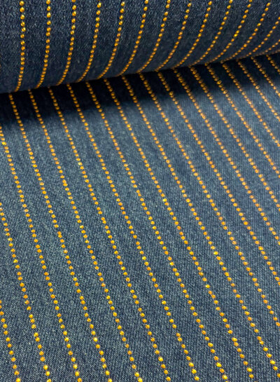 A la Ville Heavy Weight Denim strass goud en exclusief - The Fashion Basement