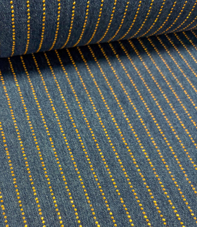 A la Ville Heavy Weight Denim strass goud en exclusief - The Fashion Basement