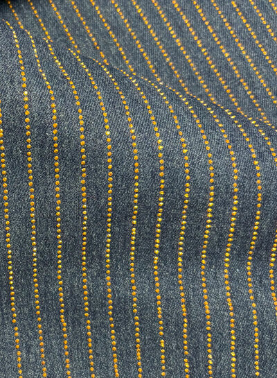 A la Ville Heavy Weight Denim rhinestone gold and exclusive - The Fashion Basement