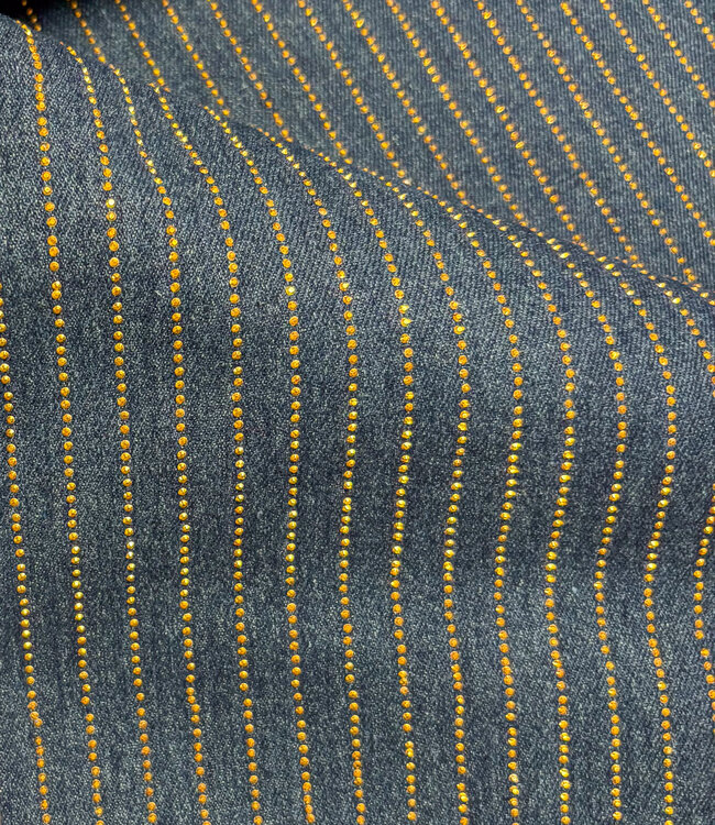 A la Ville Heavy Weight Denim strass goud en exclusief - The Fashion Basement