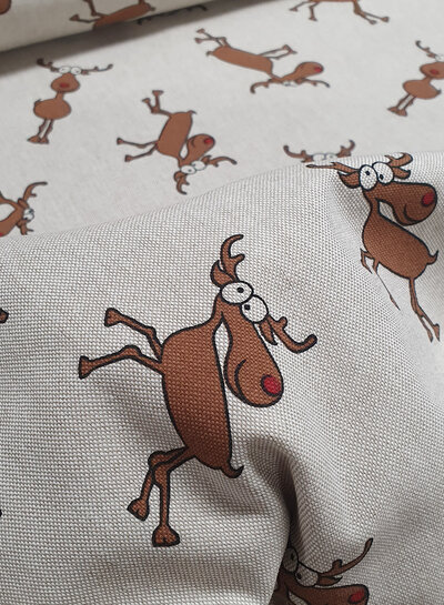 Rudolph, come on! Linen-look canvas