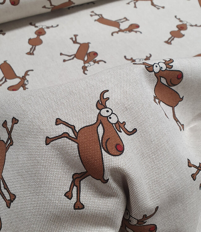 Rudolph toch! linnenlook canvas