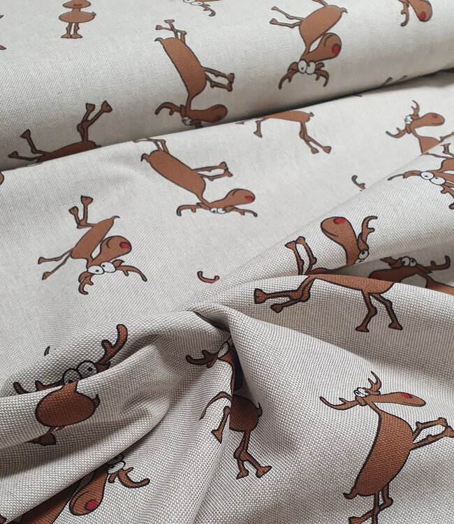 Rudolph toch! linnenlook canvas