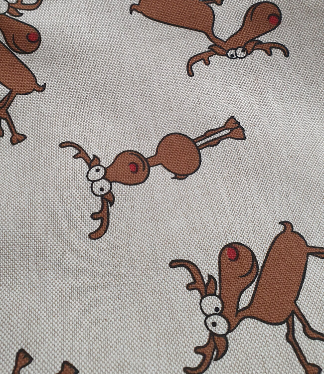 Rudolph toch! linnenlook canvas