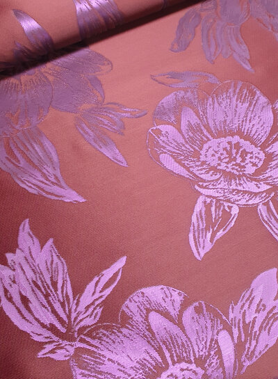A la Ville burgundy and lilac - brocade - beautiful flowing jacquard