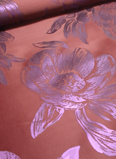 A la Ville burgundy and lilac - brokaat - prachtige soepelvallende jacquard
