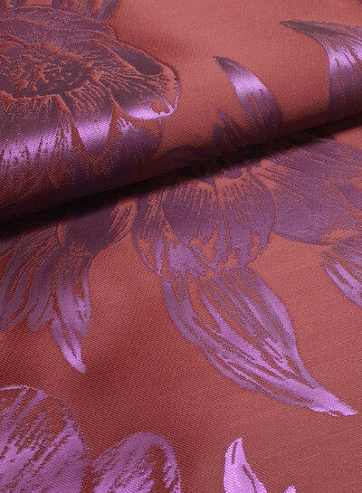 A la Ville burgundy and lilac - brocade - beautiful flowing jacquard