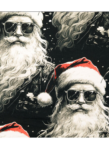Black Santa Claus - brushed sweater fabric