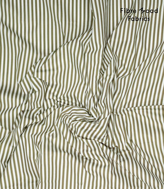 Fibremood green stripes - poplin cotton - Milena