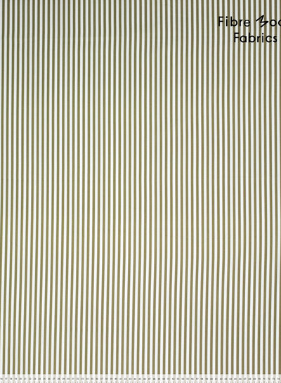Fibremood green stripes - poplin cotton - Milena