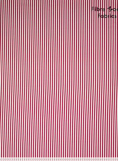 Fibremood red stripes - poplin cotton - Milena
