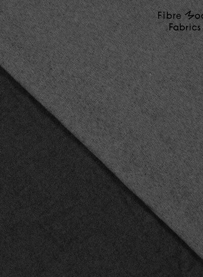 Fibremood dark gray washed denim - Avina