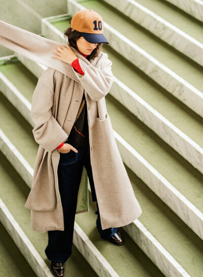 Fibremood Fiora -diagonale print - wolmix