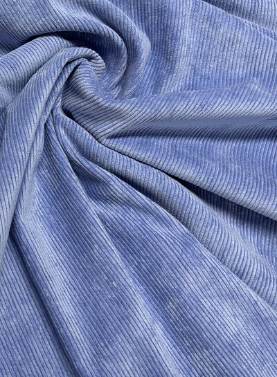 lavender blue - beautiful, very softly flowing corduroy ribbed velvet