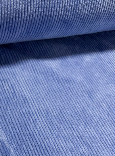 lavendelblauw - prachtige, heel soepelvallende, corduroy rib velours
