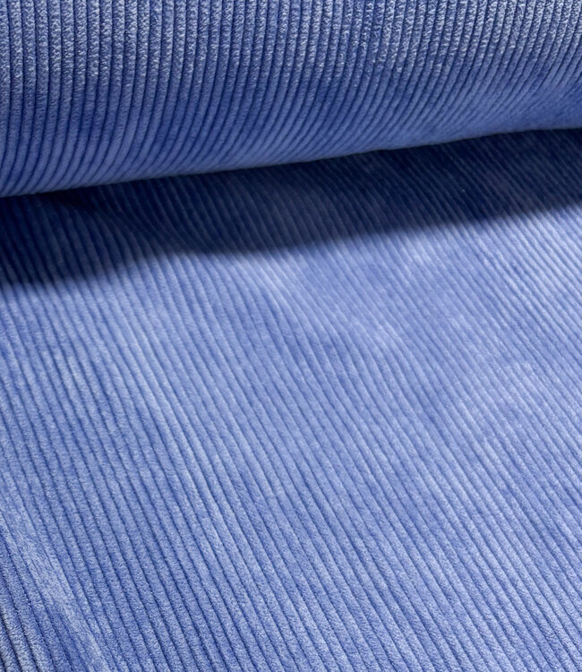 lavendelblauw - prachtige, heel soepelvallende, corduroy rib velours