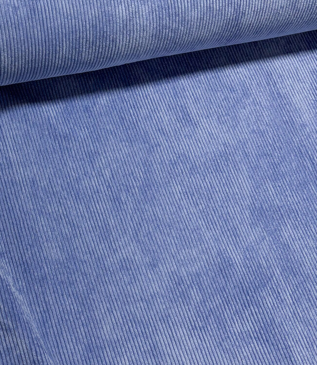 lavendelblauw - prachtige, heel soepelvallende, corduroy rib velours