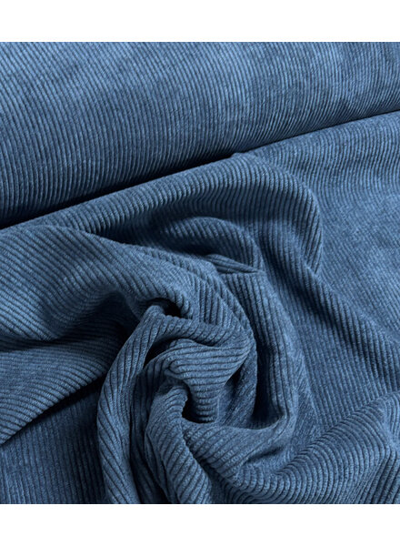 petrol blue - beautiful, very softly flowing corduroy ribbed velvet