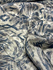 viscose with woven leopard motif - blue and off-white jungle