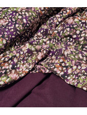 A la Ville wine mauve flowergarden (eggplant) - beautiful Italian viscose crepe