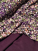 A la Ville wine mauve flowergarden (eggplant) - beautiful Italian viscose crepe