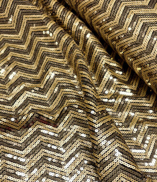 chevron sequins - soft gold sequins on mesh