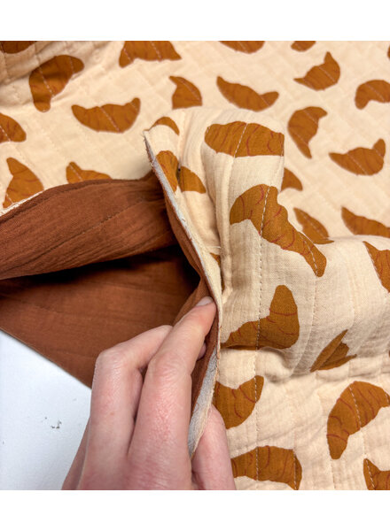 Croissant - gewatteerde tetra / double gauze