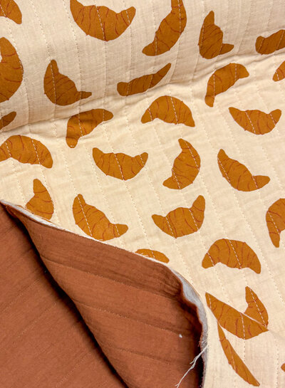 Croissant - gewatteerde tetra / double gauze