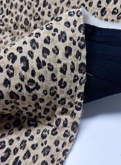 leopard double face - quilted tetra / double gauze