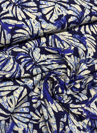 A la Ville Blue leaves - prachtige italiaanse viscose