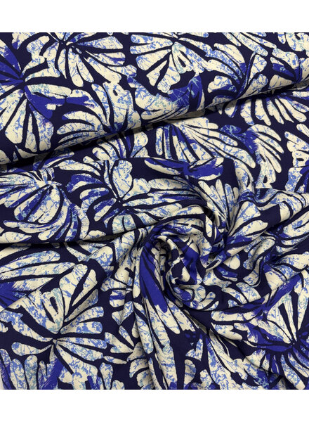 A la Ville Blue leaves - prachtige italiaanse viscose