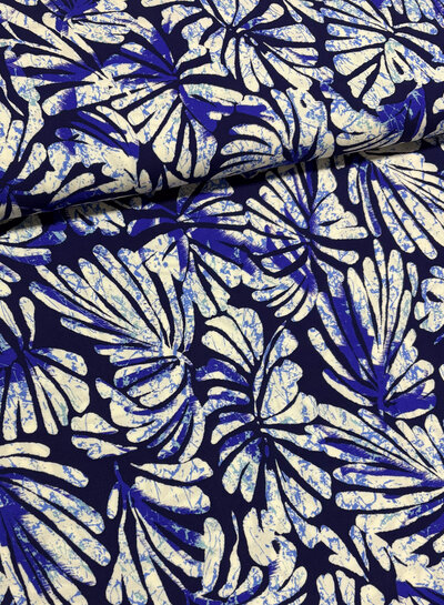 A la Ville Blue leaves - beautiful Italian viscose