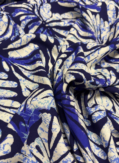 A la Ville Blue leaves - prachtige italiaanse viscose