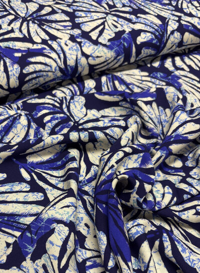 A la Ville Blue leaves - beautiful Italian viscose
